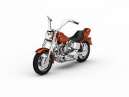 Cruiser motorcycle 3d model preview
