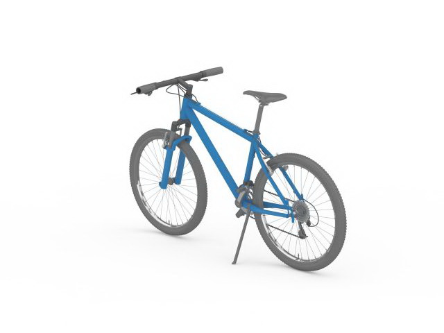 Blue mountain bicycle 3d rendering