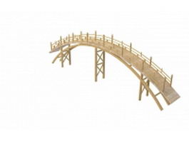 Timber moon bridge 3d model preview
