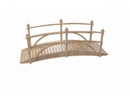 Landscape timber bridge 3d model preview