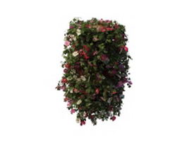 Blooming planter column 3d preview