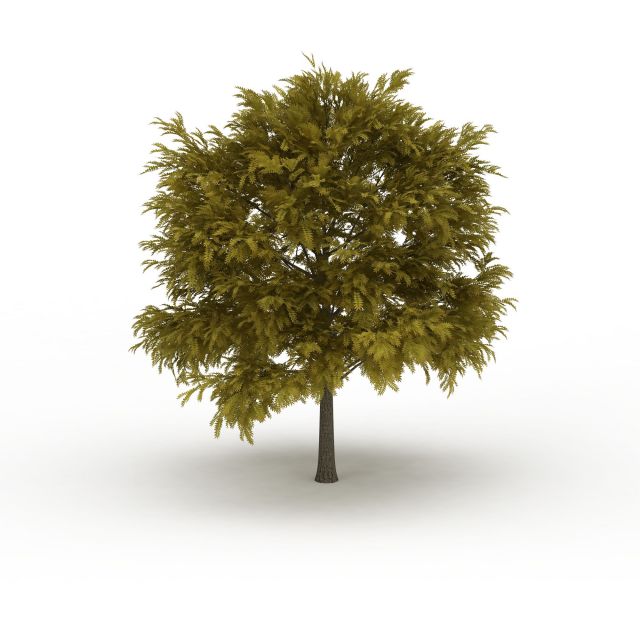 Oak tree in summer 3d rendering