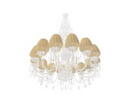 Regency style chandelier 3d model preview