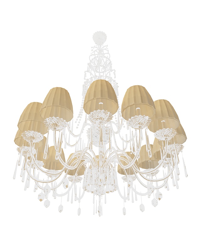 Regency style chandelier 3d rendering