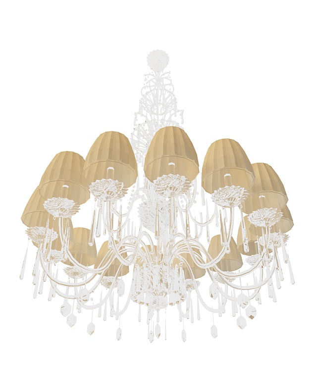 Regency style chandelier 3d rendering