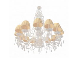 14 Arm crystal chandelier 3d model preview