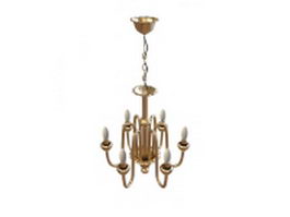 Antique dutch style chandelier 3d model preview