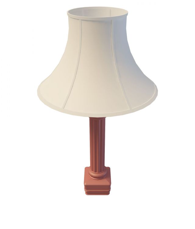 Contemporary table lamp 3d rendering