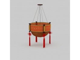 Chinese style pendant light 3d model preview