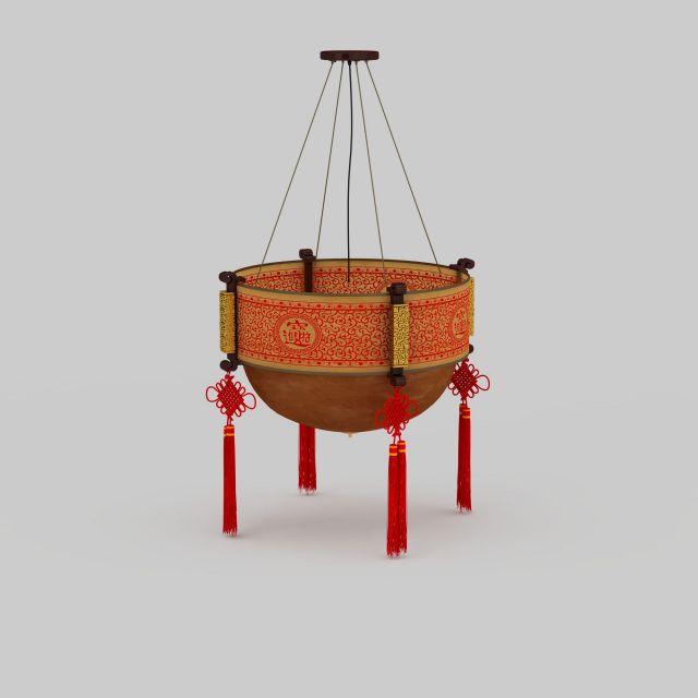 Chinese style pendant light 3d rendering