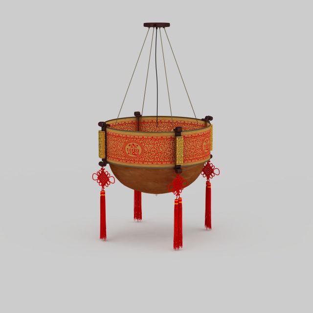 Chinese style pendant light 3d rendering