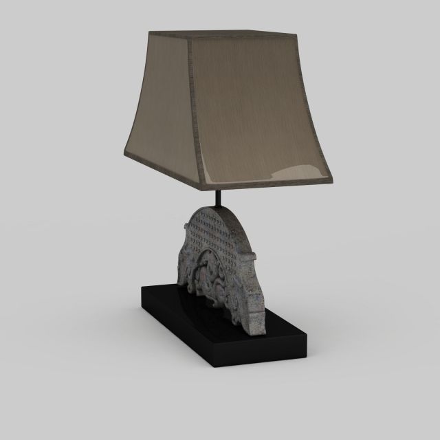 Table lamp fixtures 3d rendering