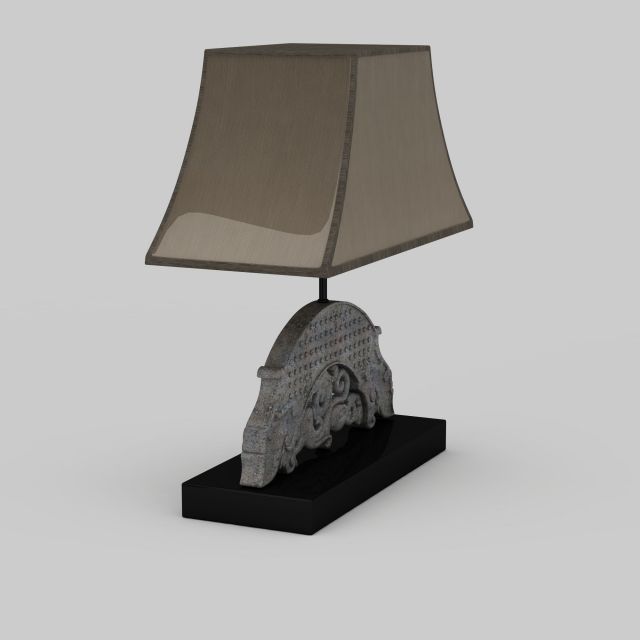 Table lamp fixtures 3d rendering