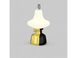 Vintage oil lamp 3d model preview