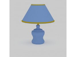 Blue table lamp 3d model preview