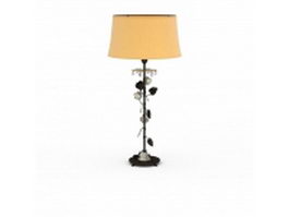 Metal vine table lamp 3d model preview