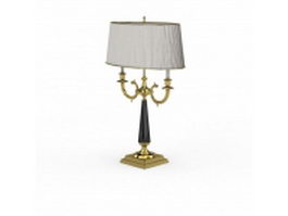 Retro brass table lamp 3d model preview
