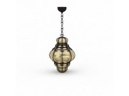 Antique glass pendant lighting 3d model preview