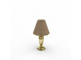 Gold table lamp 3d model preview