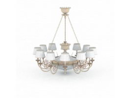 12 Light grace chandelier 3d model preview