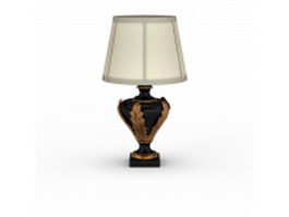 Vintage black table lamp 3d model preview