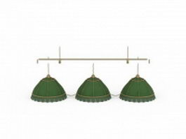 Green pendant lights for kitchens 3d model preview