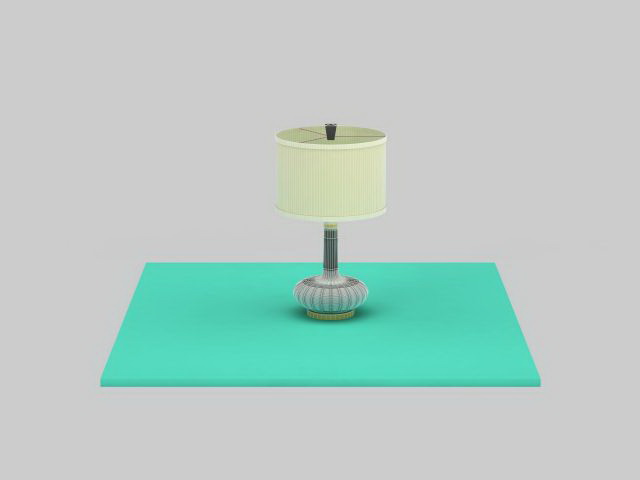 Mercury glass table lamp 3d rendering
