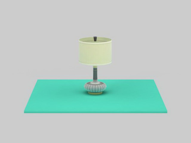 Mercury glass table lamp 3d rendering