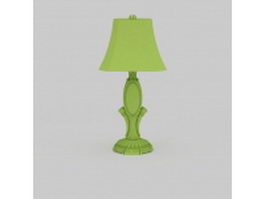 Green table lamp 3d model preview