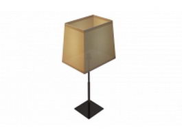 Metal table lamp with beige shade 3d model preview