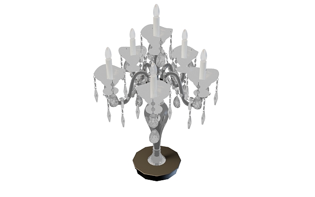 Candelabra table lamp 3d rendering