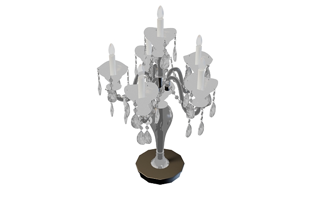 Candelabra table lamp 3d rendering