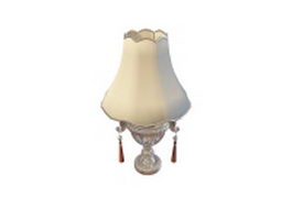 Silver trophy table lamp 3d model preview