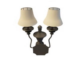 Antique wall lamp sconce 3d model preview