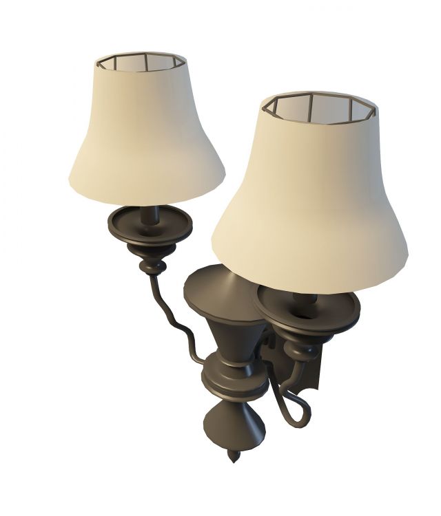 Antique wall lamp sconce 3d model 3ds max files free