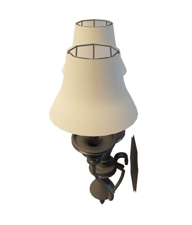 Antique wall lamp sconce 3d model 3ds max files free