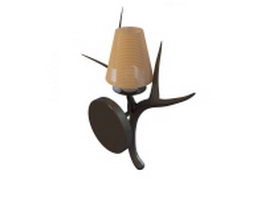 Rustic wall branch lamp 3d preview