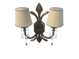 Bronze wall sconce 3d preview