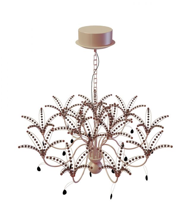 Flower chandelier lighting 3d rendering