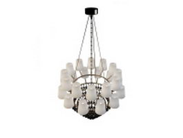 Neoclassical style chandelier 3d model preview