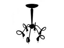 Wrought iron chandelier 3d model preview