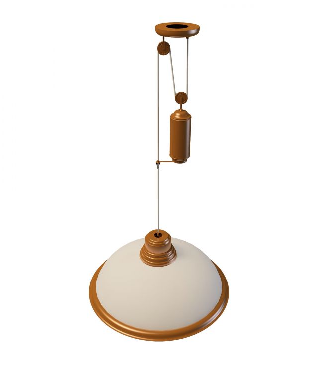 Adjustable hanging lamp 3d rendering