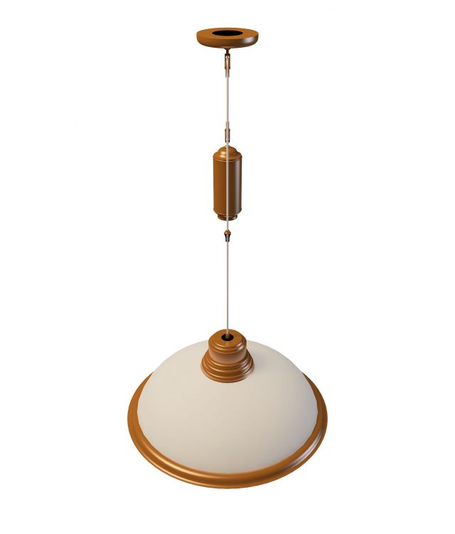 Adjustable hanging lamp 3d rendering