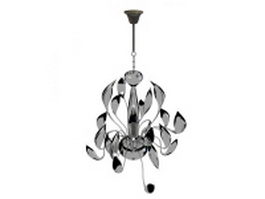 Abstract crystal chandelier 3d model preview