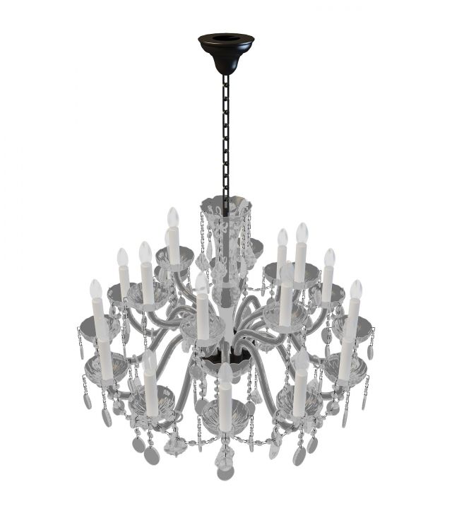 Candelabra chandelier 3d rendering