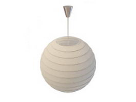 Round ball pendant fixture 3d model preview