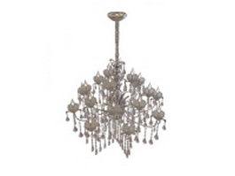 19 Light candelabra chandelier 3d model preview