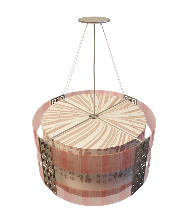 Chinese style pendant lighting 3d rendering