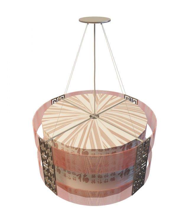 Chinese style pendant lighting 3d rendering