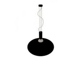 Black pendant lighting fixture 3d model preview